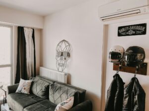 woonkamer zwart grijs wit